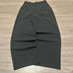 Perfect Fitting Baggy Wide Leg Grey Pleated Dress Pants 27x28 Y2K 2000s
